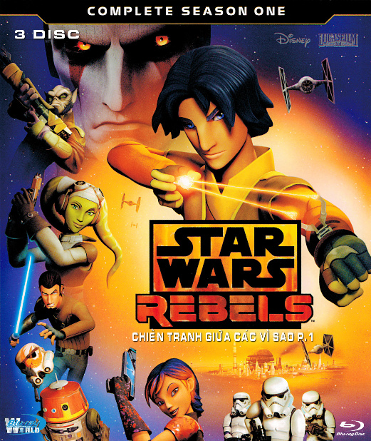 B6288.Star Wars Rebels  S01 CHIẾN TRANH GIỮA CÁC VÌ SAO P.1 (DOLBY 5.1) 3 DISC